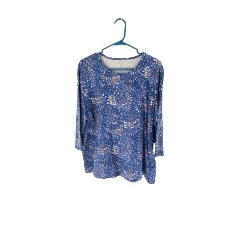 Kim Rogers Pullover Womens Top Long Sleeve No Size Tag Looks Like a Large
